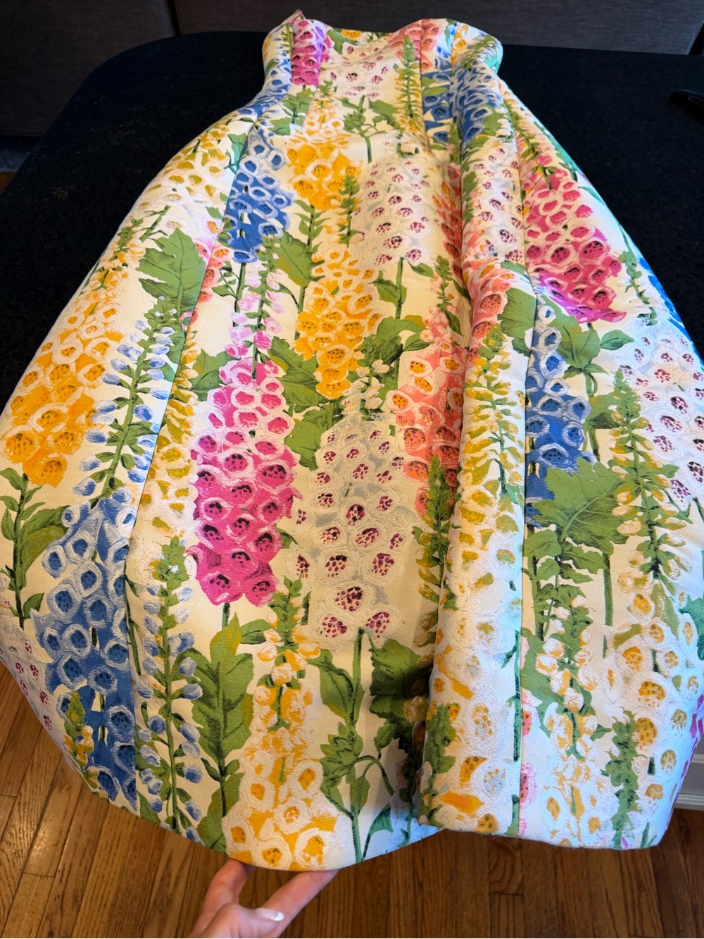Oscar de la Renta Foxgloves Jacquard A-Line Cocktail Dress ALTERED - Picture 11 of 16
